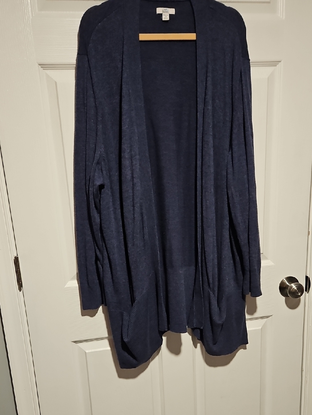 croft & barrow Navy Open-Front Draped Cardigan